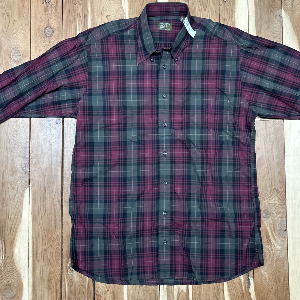 NWT Gitman Bros. Master Shirt Makers M Multicolor Plaid  Cotton USA Made Shirt - Picture 2 of 9